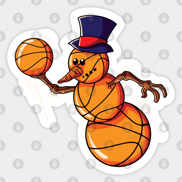 Basketball Snowman Christmas Sticker by ghsp